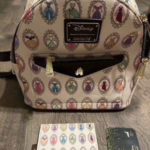Loungefly Princess backpack and cardholder - never used
